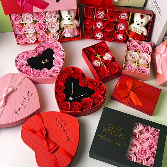 1pc Red Rose Heart Box