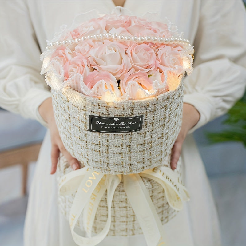 Elegant Ice Blue Rose Bouquet