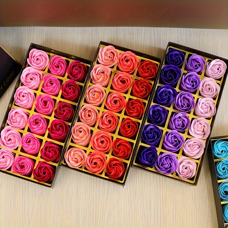 1 Box, 18 Soap Rose Flowers