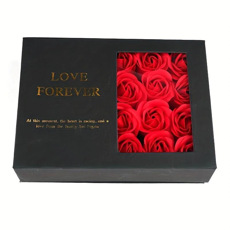 1pc, Gift Box, Simulation Roses Decor Jewelry Box